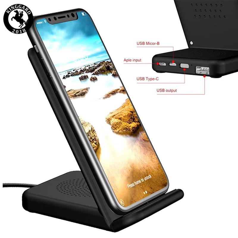 qi wireless charger stand for smartphone