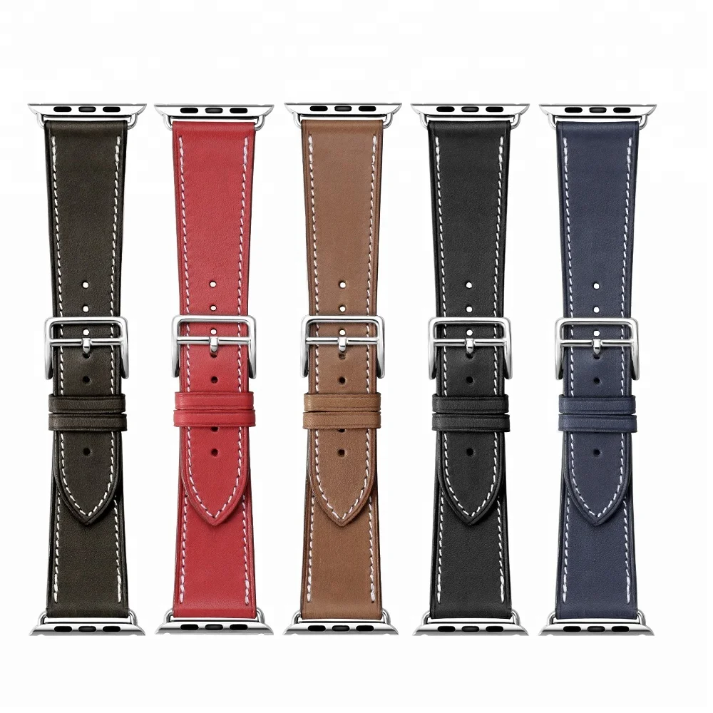 

For Iwatch Watch Strap Genuine Calf Leather Bracelet for 42mm 38mm Apple Watch Band Strap IWatch 1 2 3 4 Series, Black;brown;coffee