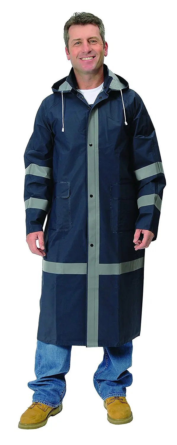 La Mart Boys Navy Blue Reflecting Raincoat 350
