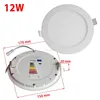 12w 170mm indoor dimmable recessed round led flat panel down light