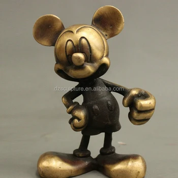 World Famous Cartoon Character Bronze Mickey Mouse Garden Statue