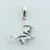 Fairy Tale Witch Rides Her Broom Pendant Sterling Silver