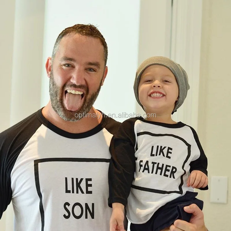 

Custom High quality cotton father and son icing t-shirt family matching clothes, Picture