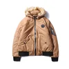 Low moq Outdoor Wear winter fur hooded man cotton jacket waterproof windbreaker jacket