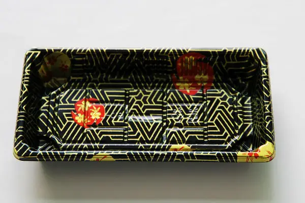 
sushi packing tray for gunkan-zushi trio of gunkan-maki tray for take out use 