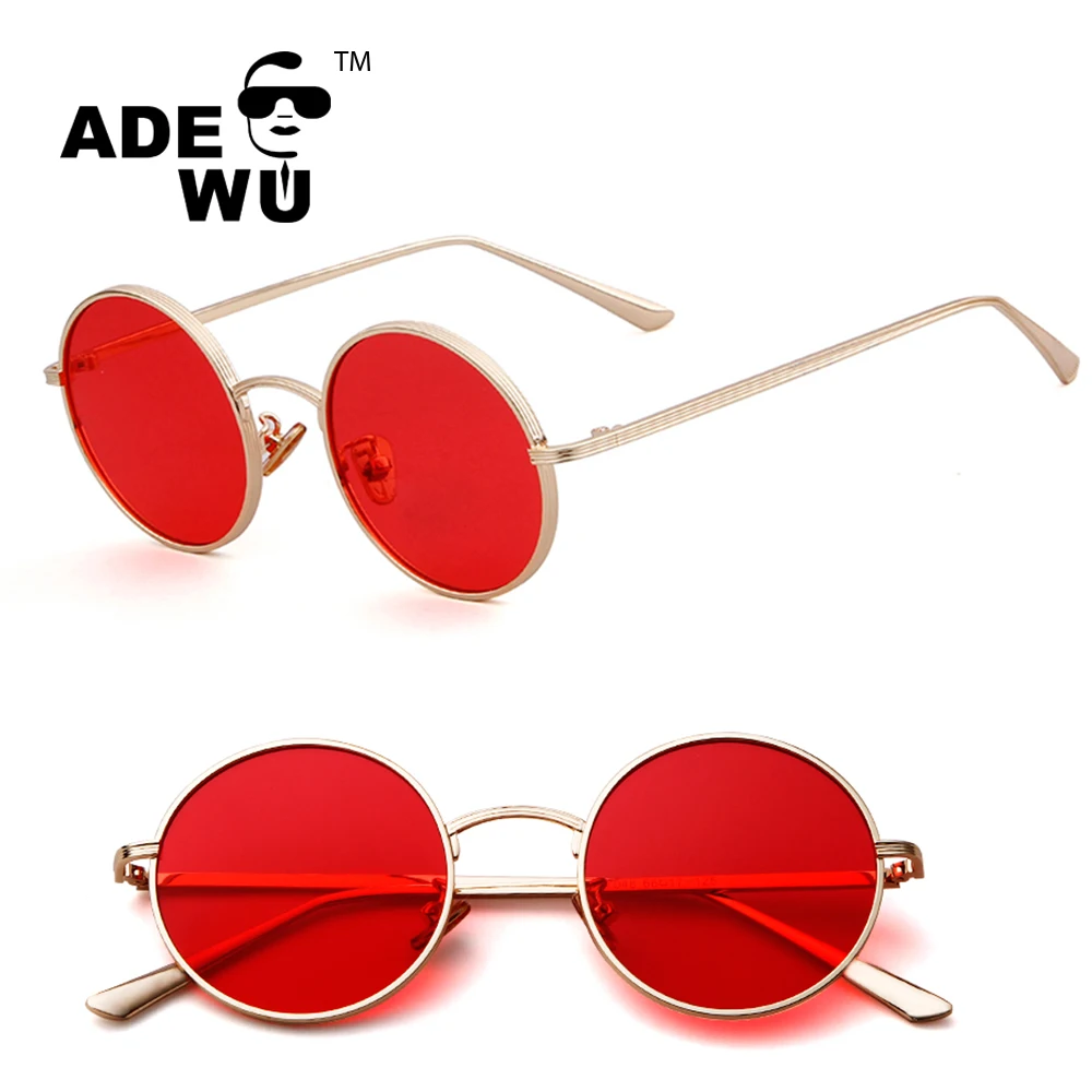 

ADE WU STY7048F newest men vintage round high fashion sunglasses custom promotional logo, Custom colors