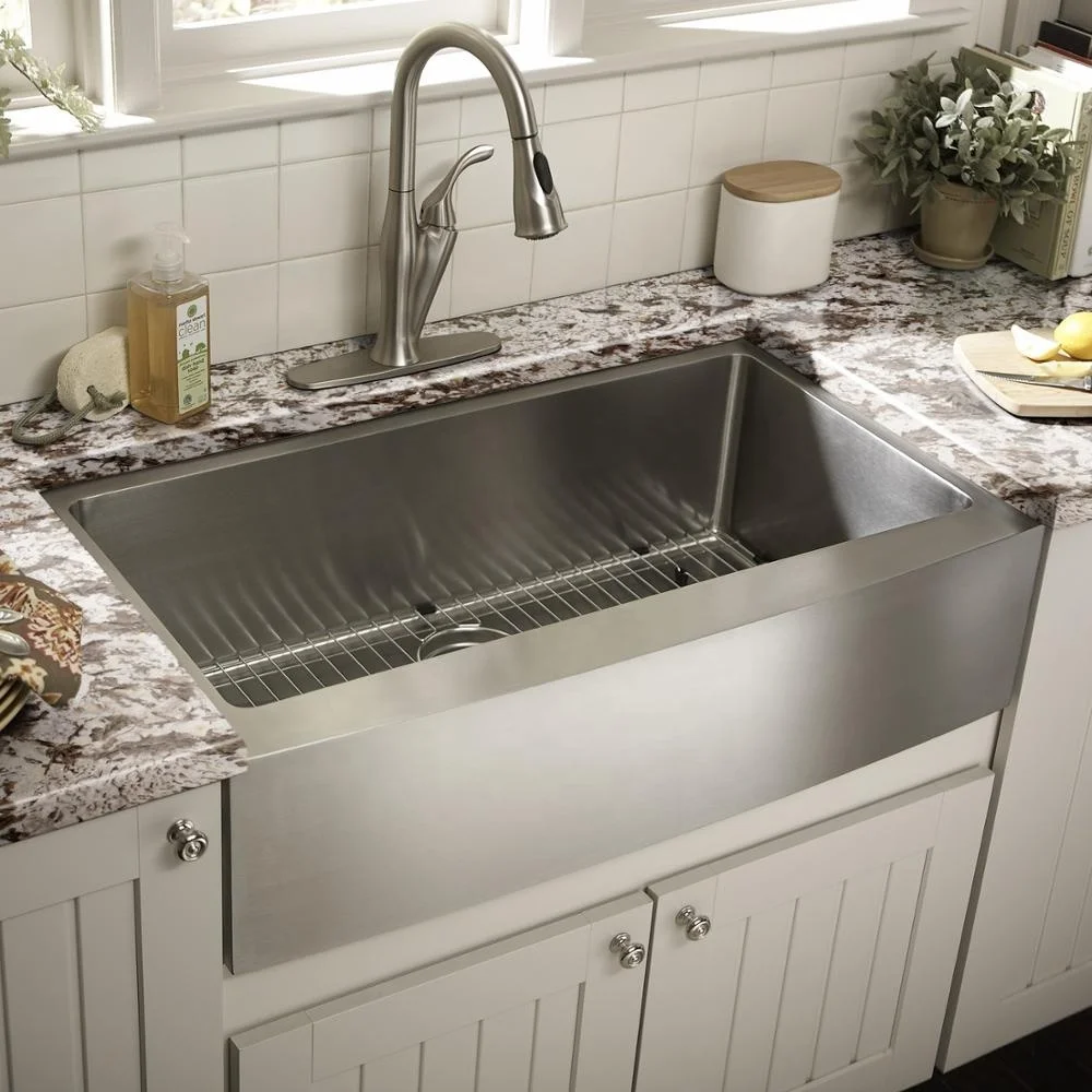 
Stainless Steel 304 Single Bowl Apron Front Undermount House Kitchen Handmade Sink  (62130232873)