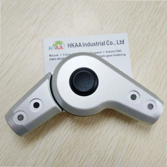 custom machined milled billet aluminum pivot twist push button ratchet joint with silver