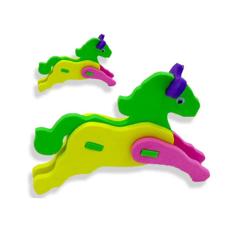 Wholesale Lovely Educational Toy Eva Foam 3d Puzzle For Kids Eva Foamy Diy Cartoon Animal