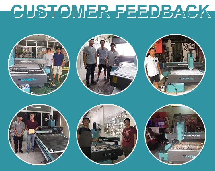 UTECH 300W 800W 1.5KW 3 Axis 4 Axis cnc router wood for advertising