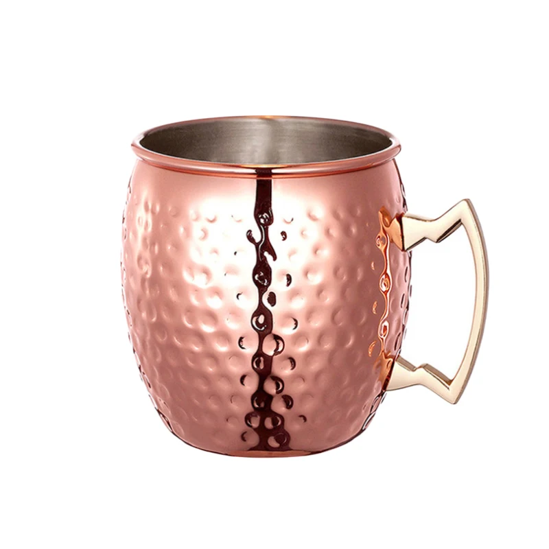 

Reusable Stainless steel Metal 16oz/500Ml Solid Single Wall Copper Moscow Mule Mug ,beer Mug