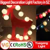Wedding string Thailand hot selling cotton string light ball/decorative ball shape christmas light/short string christmas lights