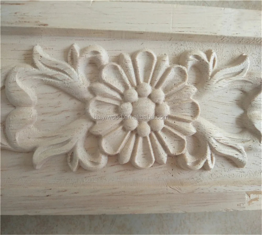 Hand Carved Wood Decorative Furniture Onlays Appliques For