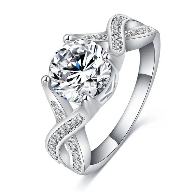 

Artificial Jewellery Sexy Girl Fashion Wedding White Gold Ring