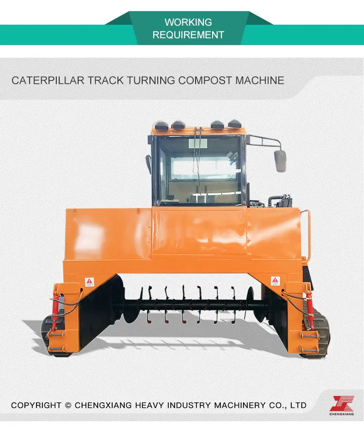 crawler walking compost turner
