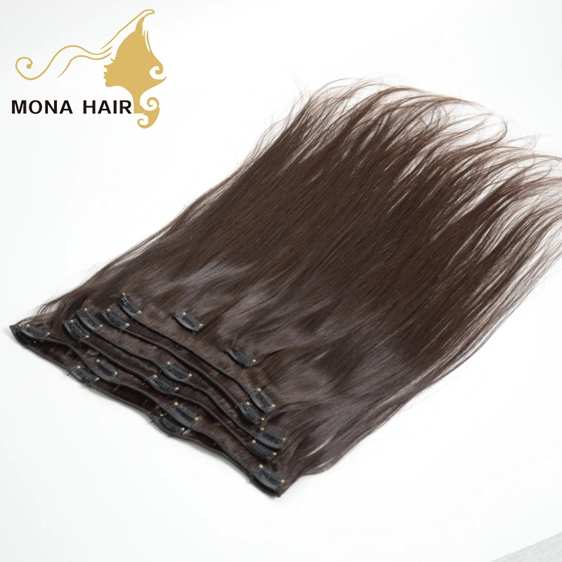 

Grade natural virgin brazilian clip in human hair extensions