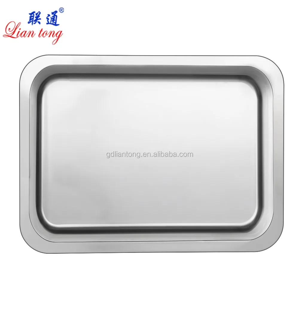 Liantong Factory Supply Cheap Stainless Steel Square Plate Food Serving