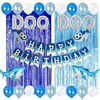 Baby Shark Party Decorations DOO DOO Foil Balloons Shark Birthday Banner for Baby Shower 1st Birthday Party