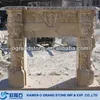 wall mounted artificial hand carved marble fireplace surround