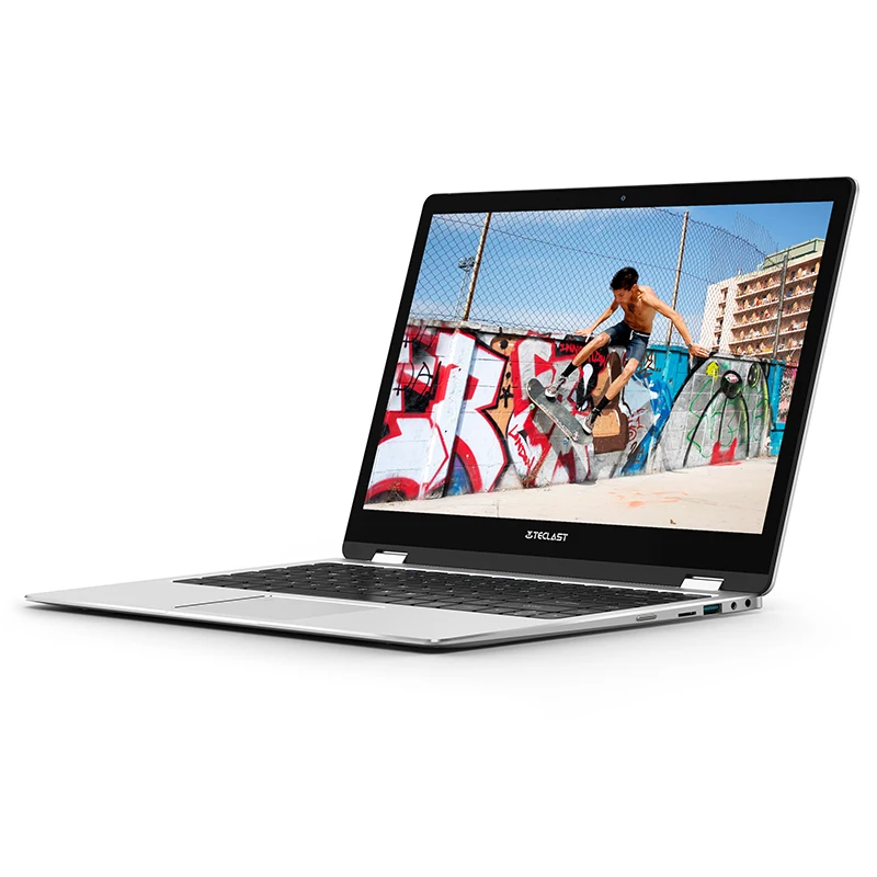 

360 Degree Rotatable Laptop With Touch Screen Fingerprint Super large Memory 8GB+128GB 38000mWh Slim Laptop, N/a