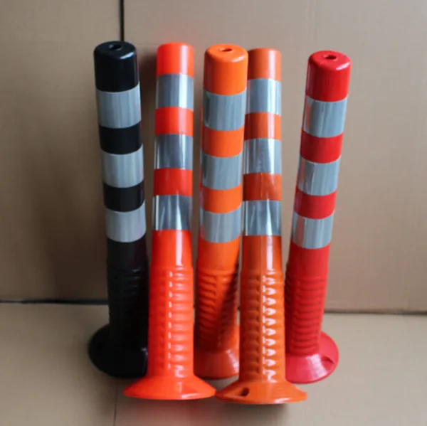 Road delineator PU flexible spring post traffic reflective security bollard