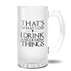 16oz sublimation beer glass, white glass cup for sublimation ,cheap frosted glass cup I Drink and I Know Things