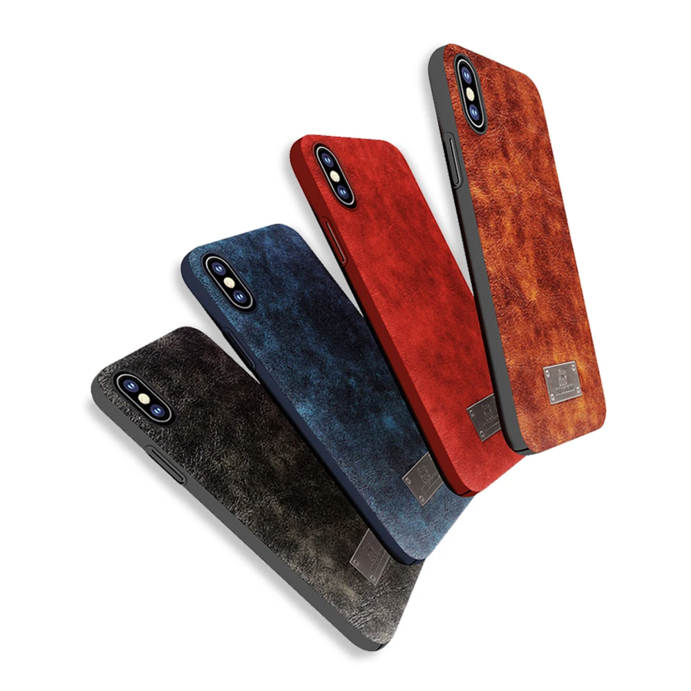 

For iPhone X /XS Case, Luxury Flexible Plastic Slim Leather Mobile Phone Case