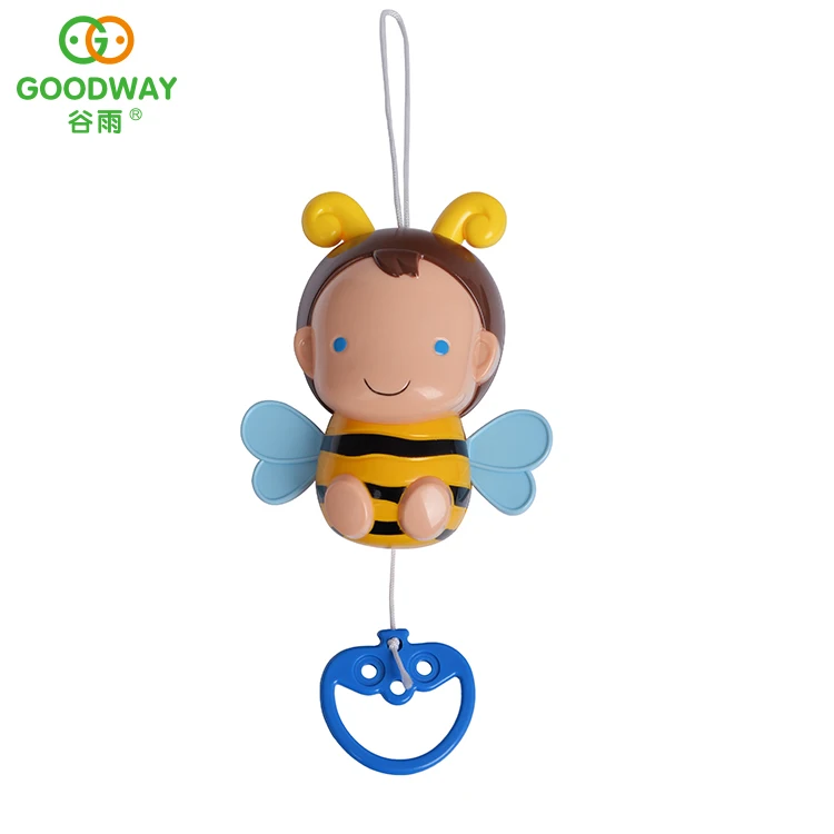 Cartoon Bee Baby Music Bell Toy Pull Line Toys