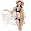 Sexy Women Swimsuits Beach Cover Ups Solid Black Beach Dress For Women Bikini 2019 Gold Color Cover Up Beach Woman Swimwear Suit