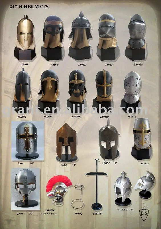 Medieval Knight Helmet Types
