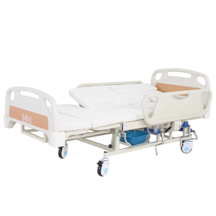 
Factory 3 Functional adjustable ABS guardrail clinic medical patient hospital bed 
