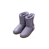 Mid-cut Basic Style Printing Leather Winter Short Boots