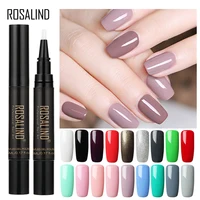 

Rosalind OEM custom private label semi permanent soak off UV LED nail art pen 58 colors gel nail polish pen for wholesale