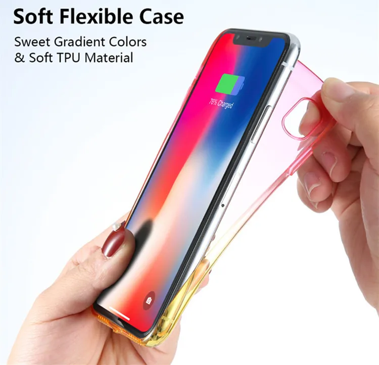 6 Inch Mobile Case For Oppo Ultra Slim Double Color Gradient Case For