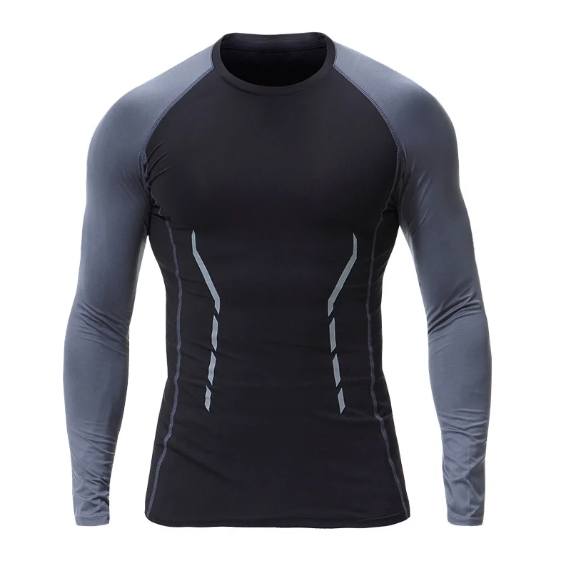 

2018 New design dry fit long sleeve man sport fitness t-shirts, running t-shirts