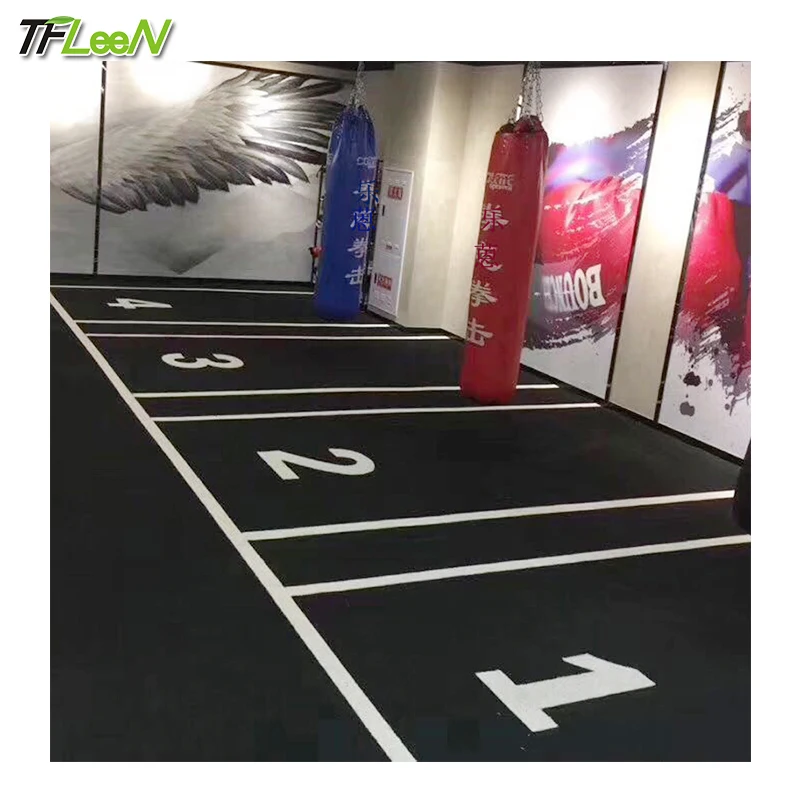 

Black Artificial Turf False Grass Landscape for Boxing Ball