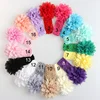 Fashion Handmade Scallop Flower With crochet Headbands, Children Cheap Hair Accessories with Chiffon Flower