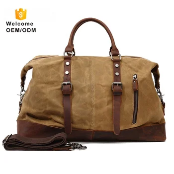 canvas leather weekender bag