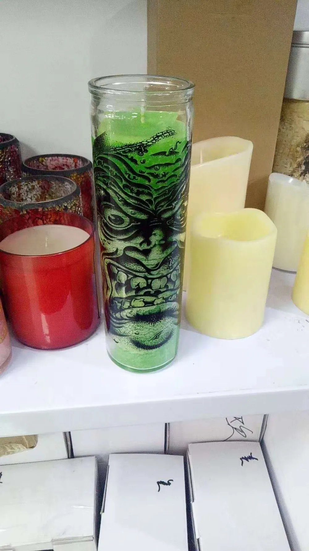 Bulk 7 Day Prayer Religious Glass Jar Candles Buy Glass Jar Candles,Bulk Religious Candles