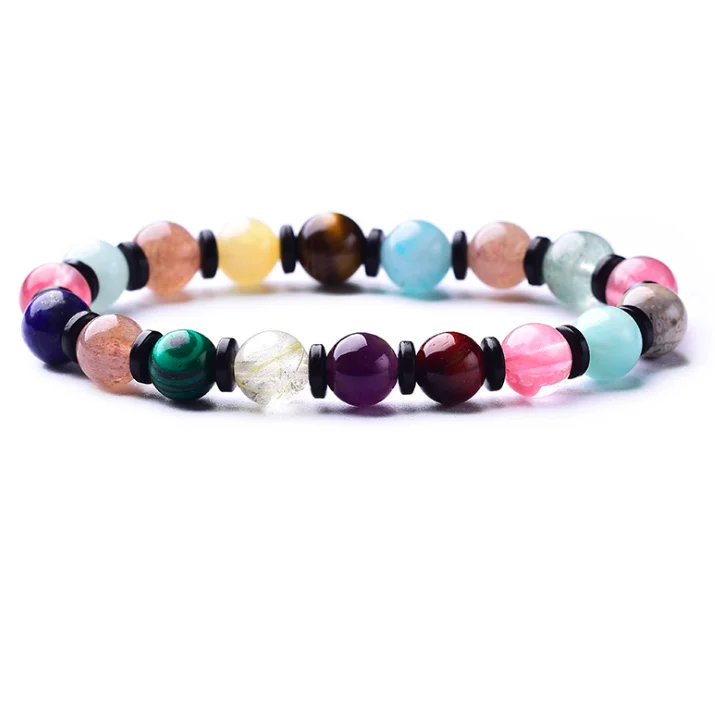 

semi-precious white stones infinity natural crystal bracelet