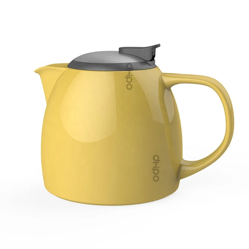 

800ml A grade food standard ceramic teapot new with stainless steel infuser and silicone lid