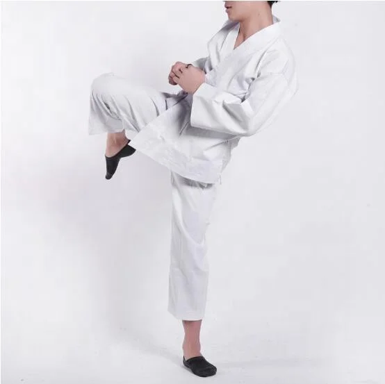 

Wholesale customized karate uniform with free belt, White,black,red,blue