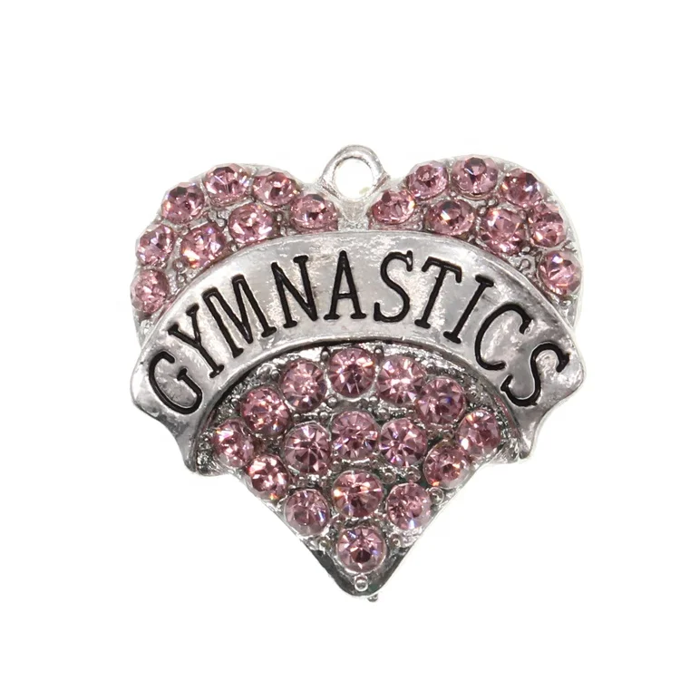 

New style pink rhinestone ribbon heart nurse pendant