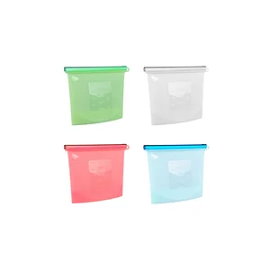 Image of 05 Home Kitchen Reusable Foldable Food Grade 1000ml Pouch De silicona Bolsa de almacenamiento de alimentos