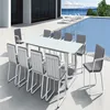 Hot aluminum outdoor long table with 8 dining outdoor chair 80006B