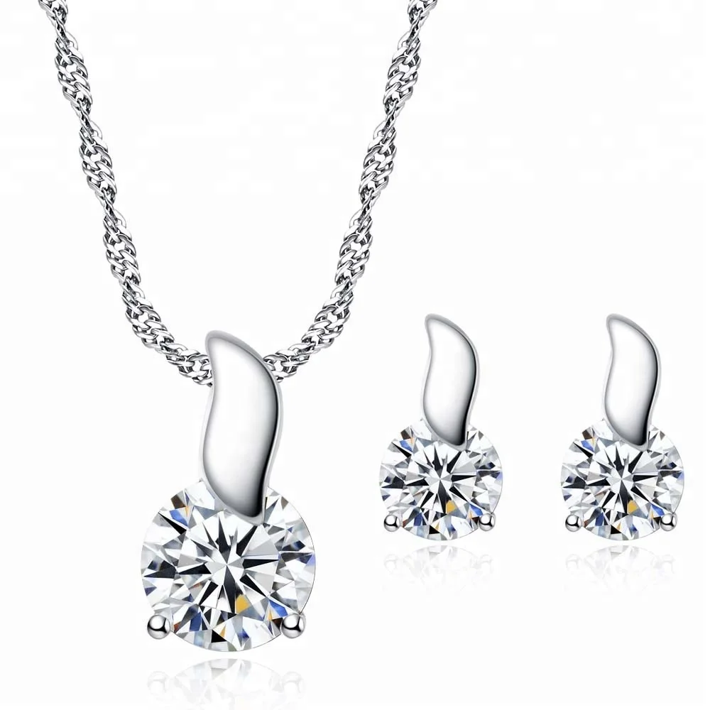 

Fox Tail Heart Arrow Zircon Necklace Earrings Jewelry Set Kundan Jewellery, White