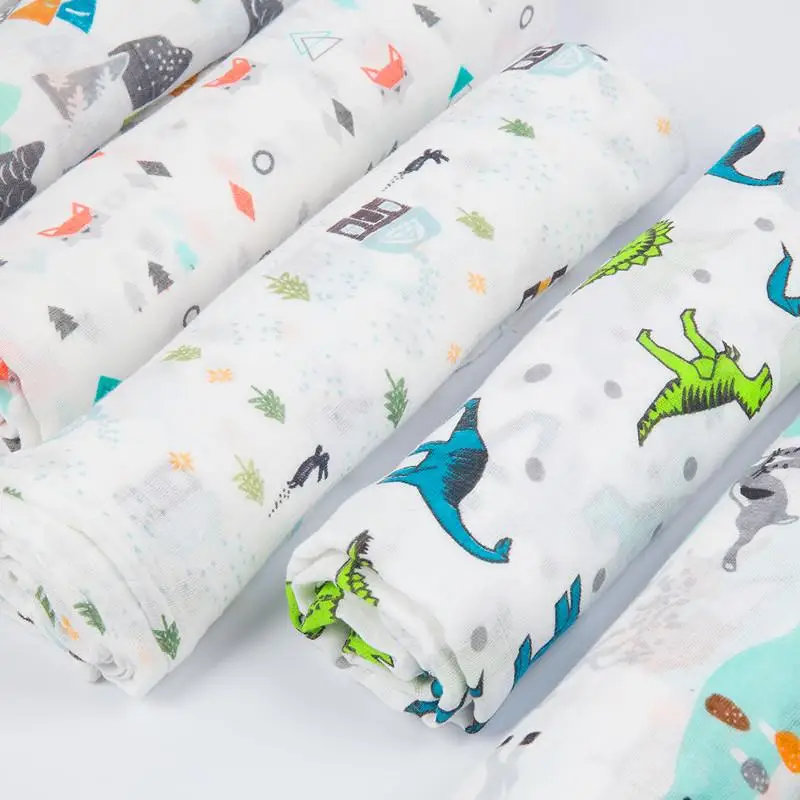 

Miracle baby 100% cotton baby muslin swaddle blanket - 115*115cm, 12 stock colors or oem