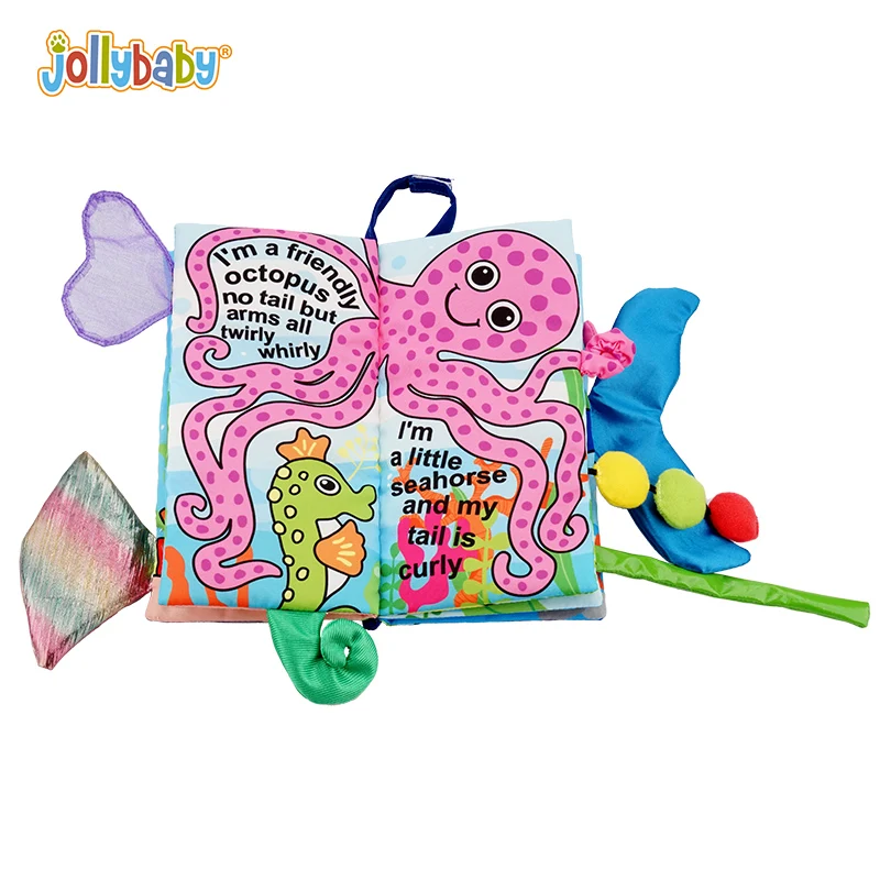 Jollybaby Animals Tails Soft Cloth Book Toy For Early Education. - Buy ...