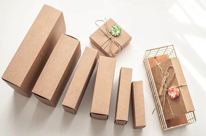 Custom Logo Recycled Brown Cardboard Kraft Paper Packaging Slide Drawer ...