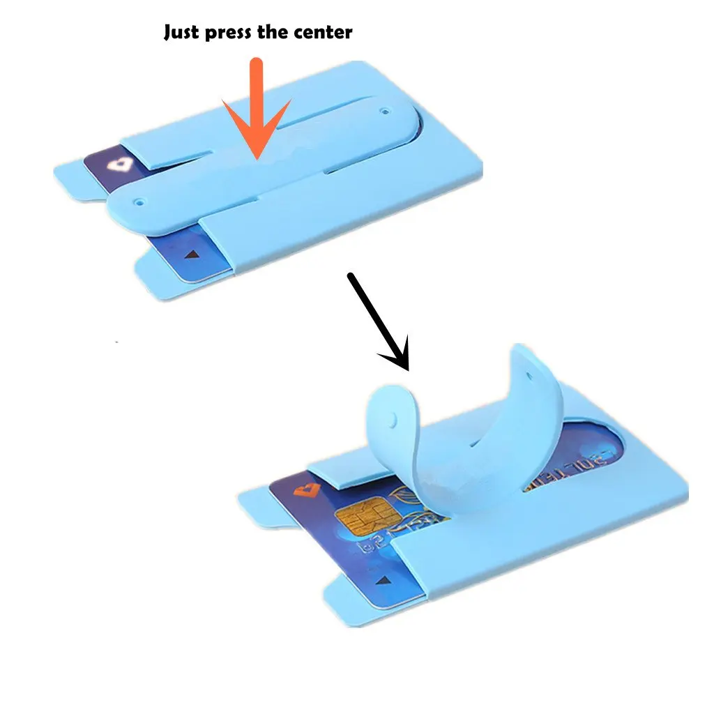 wallet credit id card cell mobile phone accessories silicone phone card holder gadget